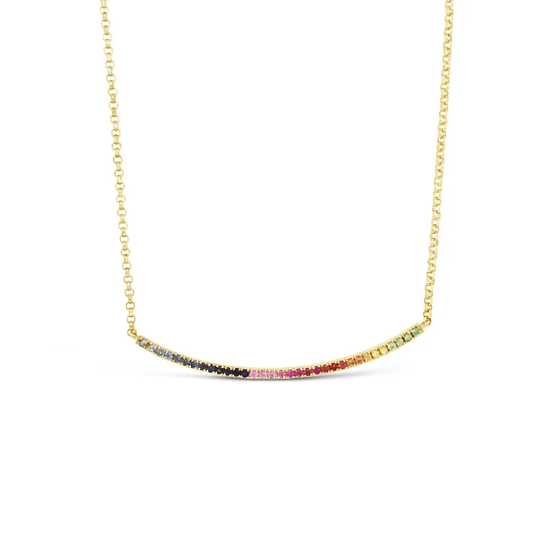 Rainbow Bar Necklace