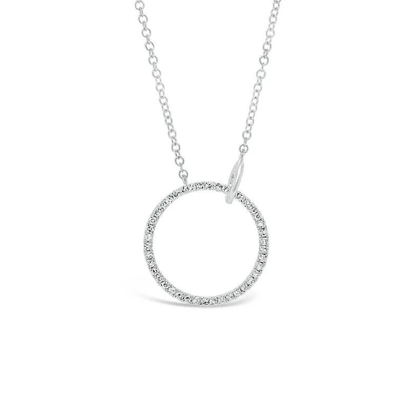 Diamond Open Circle Pendant