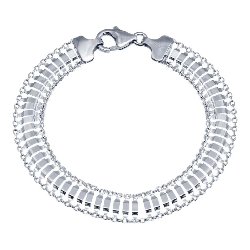 925 Sterling Silver Delicate Flexible Bracelet  - VGB20