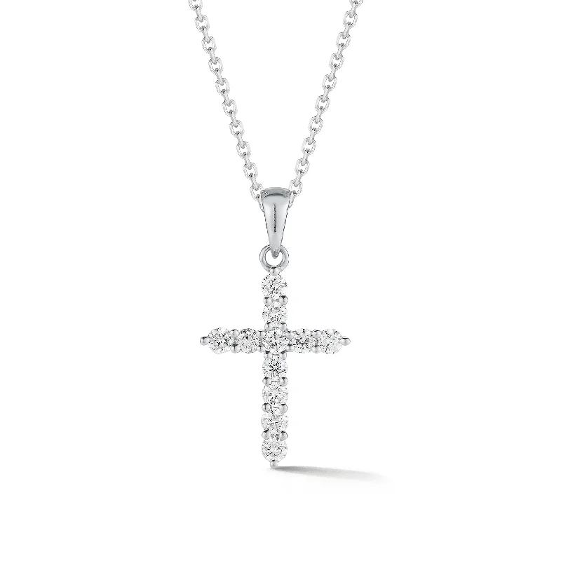 Diamond Slim Cross Pendant