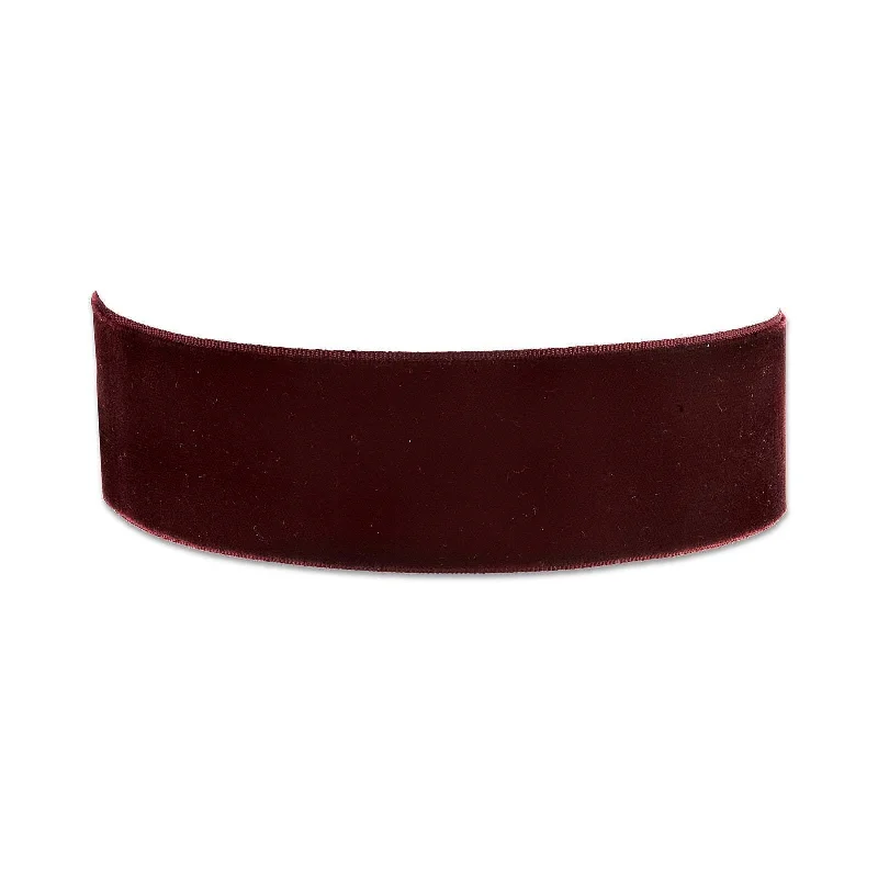 2028 Jewelry Burgundy Velvet Ribbon Choker Necklace 12" + 5" Extender