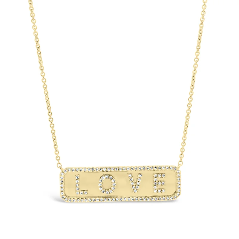 Diamond ‘LOVE’ Bar Necklace