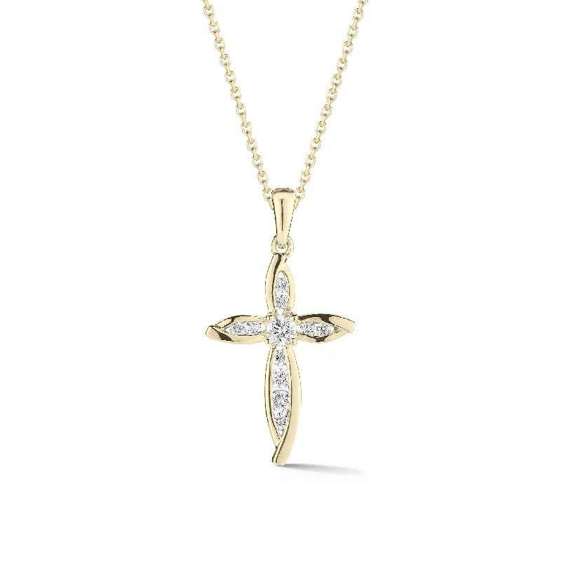 Diamond Pointed Cross Pendant