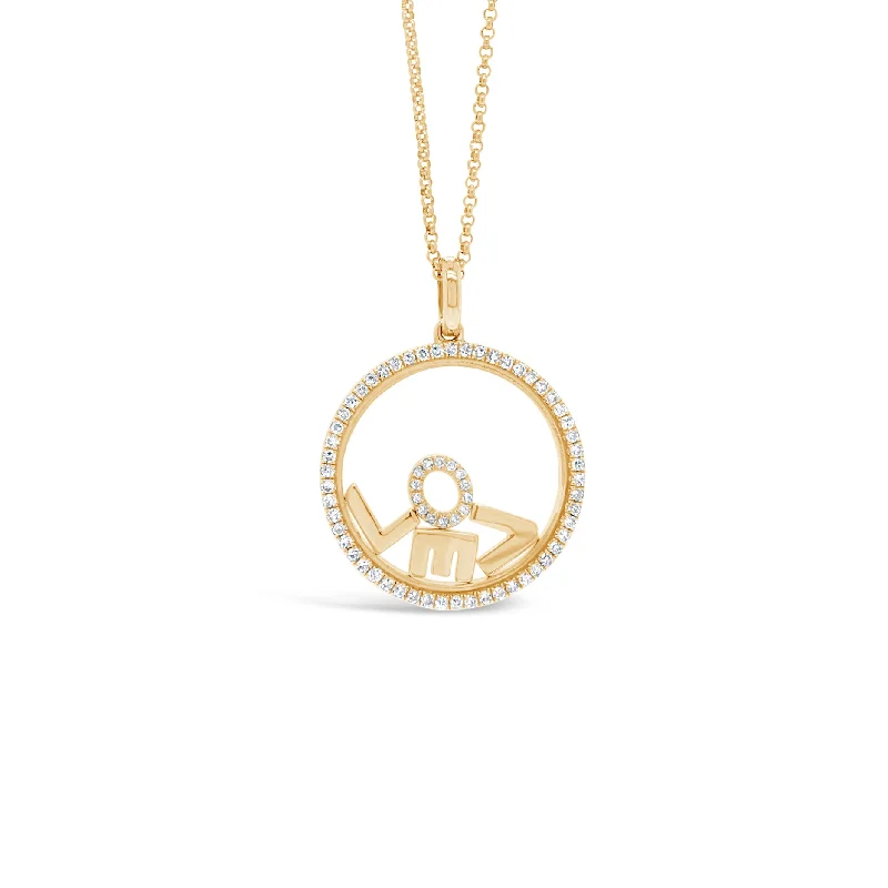 Diamond "Love" Pendant Necklace