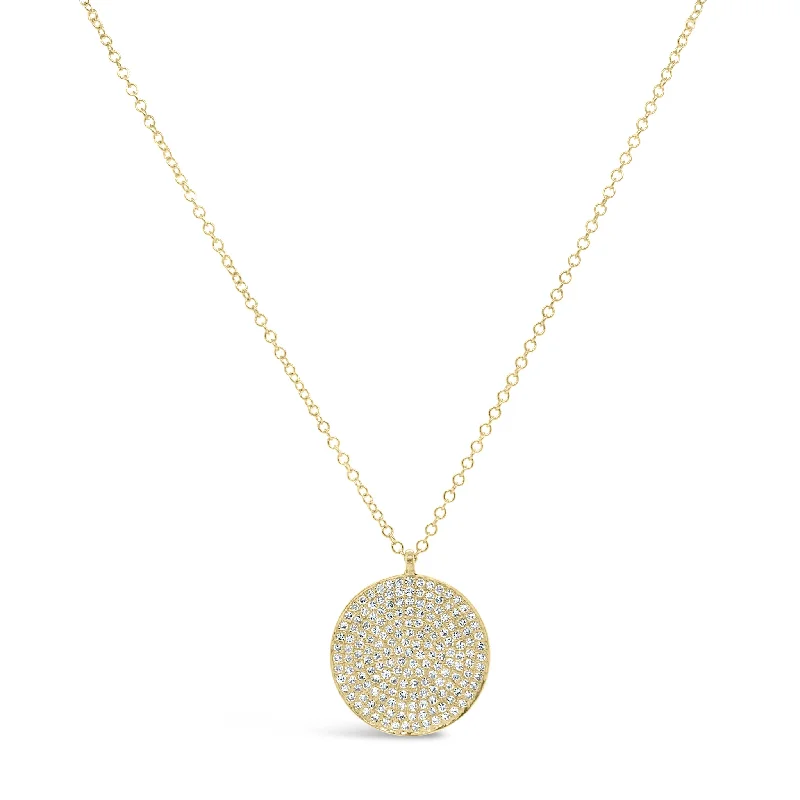 Large Diamond Disc Pendant