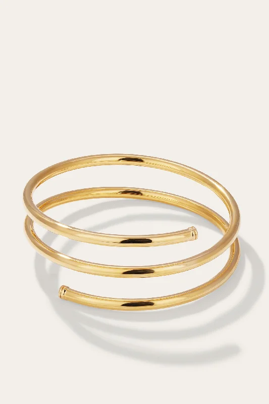 Medium Coil Gold Plated Bangle