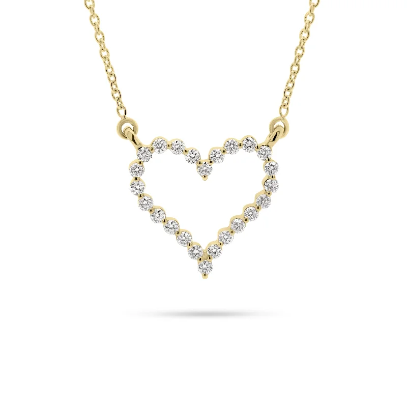 Diamond Small Open Heart Necklace