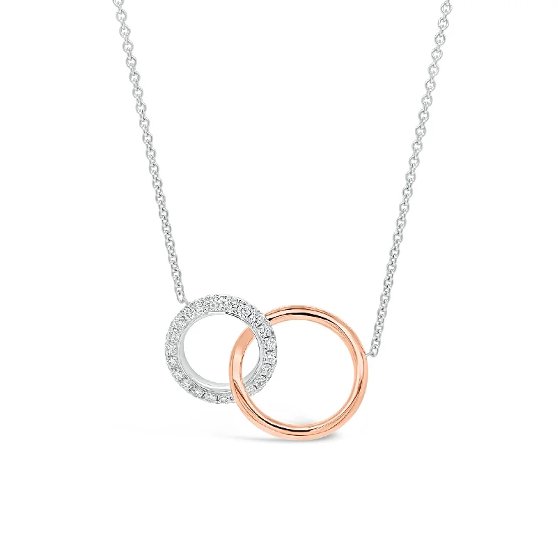 Diamond Interlocking Links Necklace