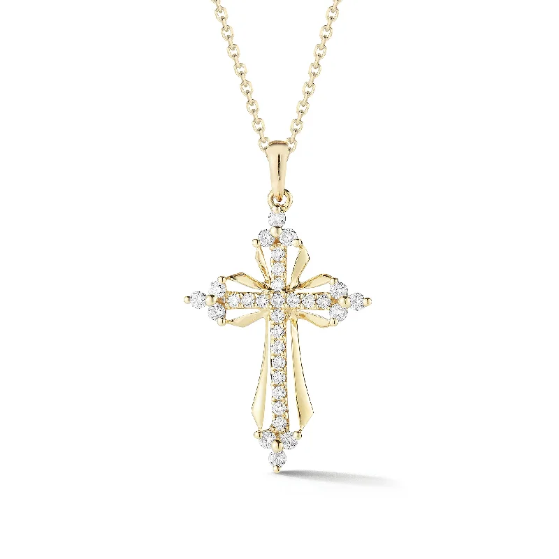 Diamond Elegant Cross Pendant Necklace